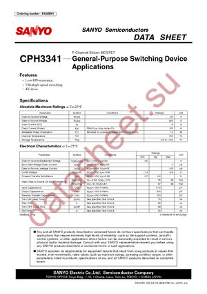 CPH3341-TL-E datasheet  